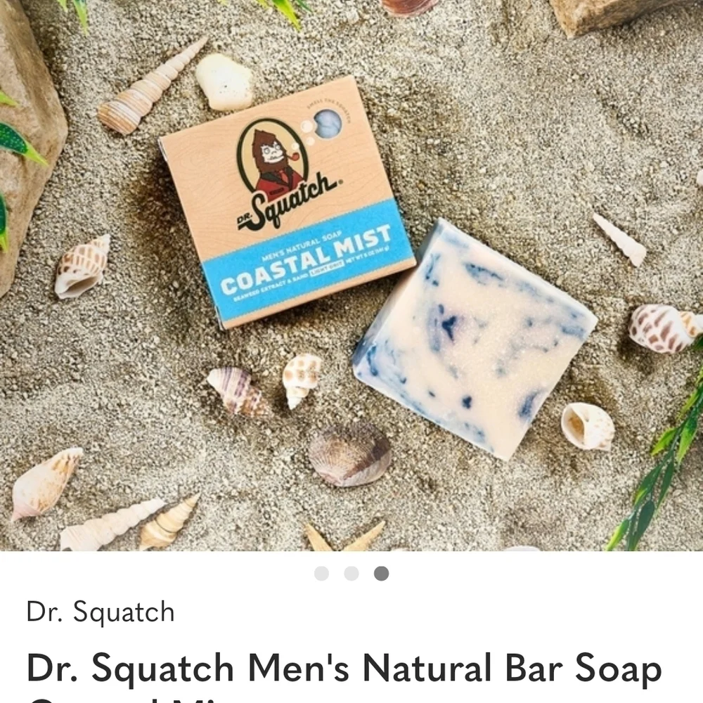 Dr. Squatch Coastal Mist Men's Natural Bar Soap 5oz | NEW | Fast Ship!
